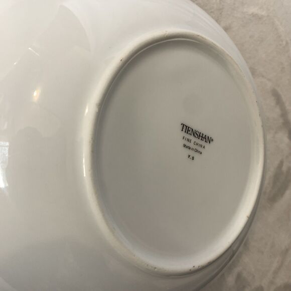 VTG Set of 2 Tienshan 9.5" Deck The Halls Serving Bowl Christmas Poinsettia Dish - Picture 7 of 12